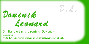 dominik leonard business card